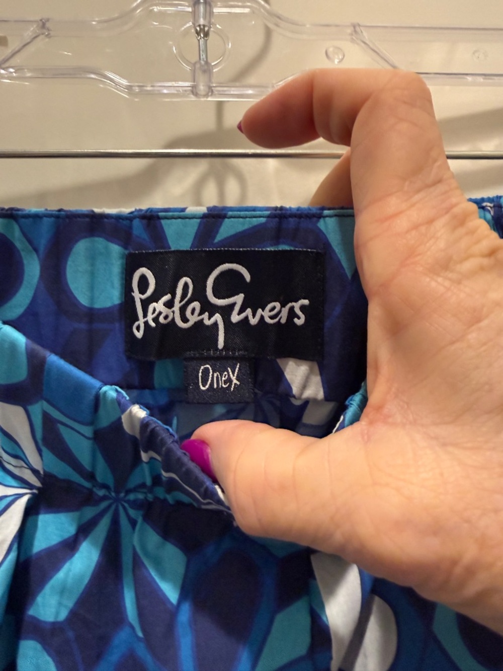 Lesley Evers Dixie Skirt in Kaleidoscope Blue, Size 1X - Picture 3 of 4